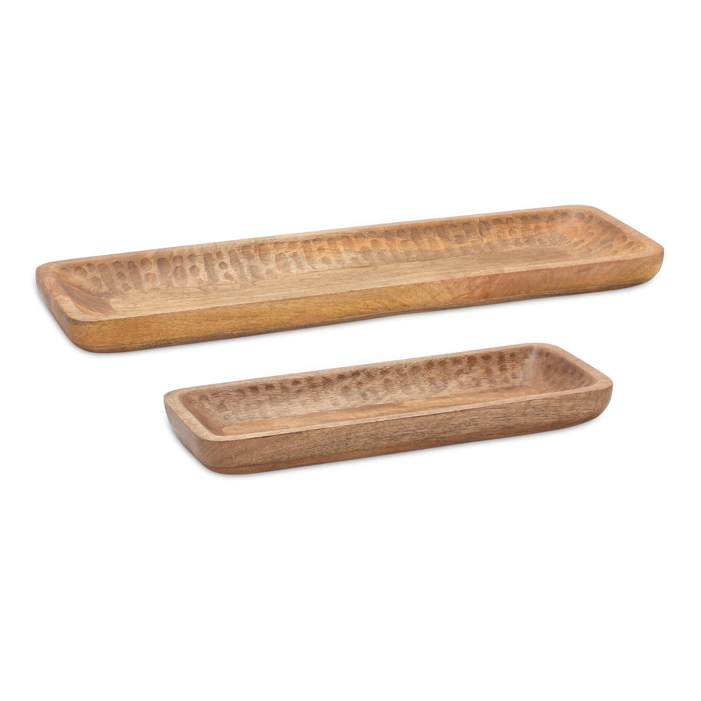 Wooden Mantel Trays (Set of 2)