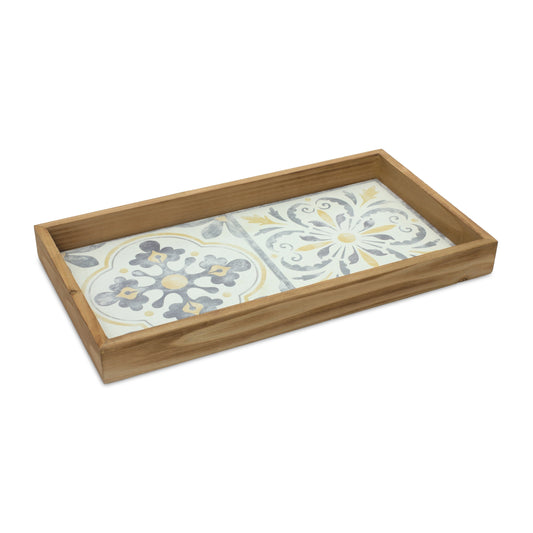 picture of tray with a tile design on it