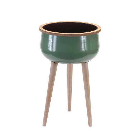 Deep Green Stand Planter